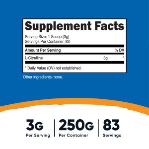 Nutricost L-Citrulline (Base) Powder - Image 2