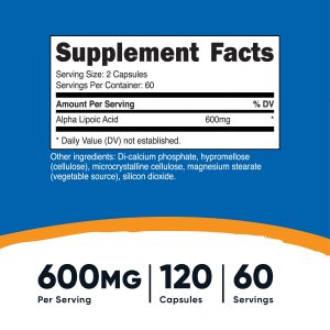 Nutricost Alpha Lipoic Acid Capsules - Image 2