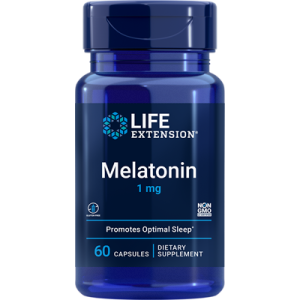 Life Extension, Melatonin, 1 mg, 60 Capsules