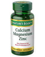 Nature's Bounty, Calcium Magnesium Zinc with Vitamin D3, 100 Coated Caplets
