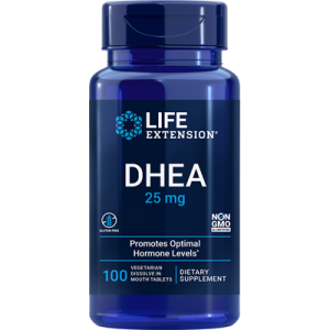 Life Extension, DHEA, 25 mg, 100 Vegetarian Dissolve in Mouth Tablets