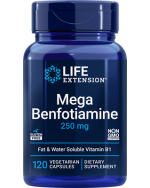 Life Extension, Mega Benfotiamine, 250 mg, 120 Vegetarian Capsules