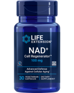Life Extension, NAD+ Cell Regenerator, NIAGEN Nicotinamide Riboside, 100 mg, 30 Vegetarian Capsules
