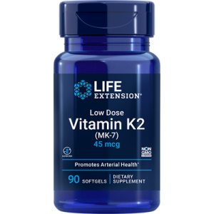 Life Extension, Low Dose Vitamin K2 (MK-7), 45 mcg, 90 Softgels