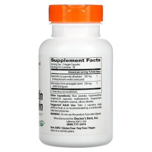 Doctor's Best Quercetin Bromelain, 180 Veggie Caps - Image 2