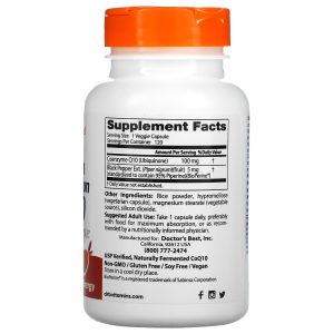 Doctor's Best, High Absorption CoQ10 with BioPerine, 100 mg, 120 Veggie Caps - Image 2