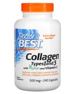 Doctor's Best, Collagen Types 1 and 3 with Peptan and Vitamin C, 125 mg, 240 Capsules