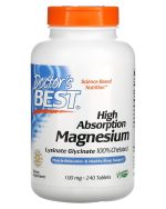 Doctor's Best High Absorption Magnesium, 100 mg, 240 Tablets