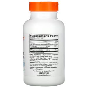 Doctor's Best NAC Detox Regulators, 180 Veggie Caps - Image 2