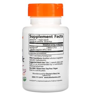 Doctor's Best, Digestive Health, Probiotic with LactoSpore, 2 Billion, 60 Veggie Caps - Image 2