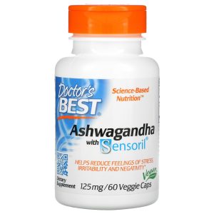 Doctor's Best, Ashwagandha with Sensoril, 125 mg, 60 Veggie Caps