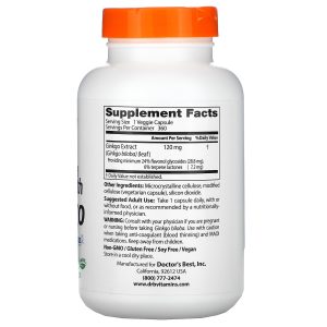 Doctor's Best, Extra Strength Ginkgo, 120 mg, 120 Veggie Caps - Image 2