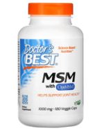 Doctor's Best MSM with OptiMSM, 1,000 mg, 180 Veggie Caps