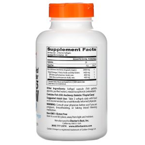 Doctor's Best Purified & Clear Omega 3 Fish Oil with Goldenomega, 1,000 mg, 120 Marine Softgels - Image 2