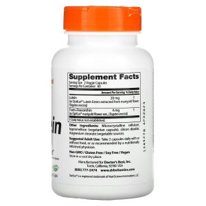 Doctor's Best Lutein with Lutemax 2020, 20 mg, 60 Softgels - Image 2