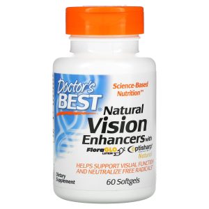 Doctor's Best Natural Vision Enhancers with FloraGlo Lutein, 60 Softgels