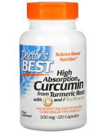 Doctor's Best, High Absorption Curcumin, 500 mg, 120 Capsules