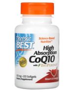Doctor's Best, High Absorption CoQ10 with BioPerine, 100 mg, 120 Softgels