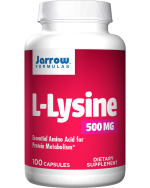 Jarrow Formulas, L-Lysine, 500 mg, 100 Capsules