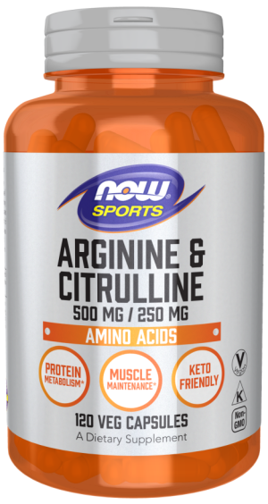 ARGININE 500mg & CITRULLINE 250MG 120 VCAPS