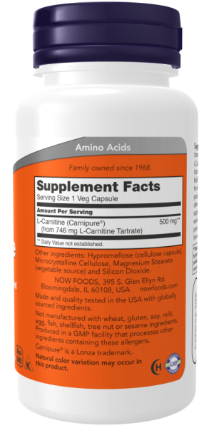 L-CARNITINE 500mg 60 VCAPS - Image 2