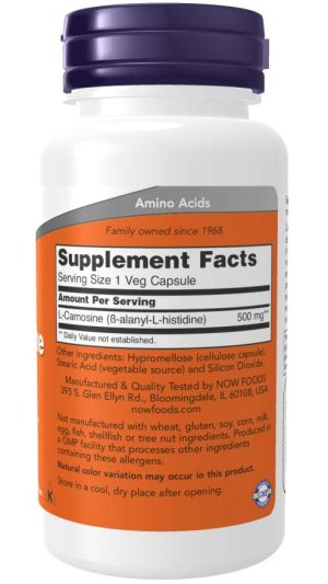 L-CARNOSINE 500MG 100 VCAPS - Image 2