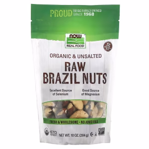 NOW Foods, Real Food, Organic Brazil Nuts, Unsalted, 10 oz (284 g)