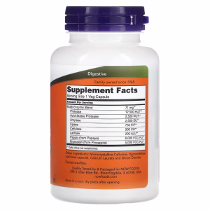 NOW Foods, Plant Enzymes, 120 Veg Capsules - Image 2