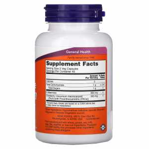 NOW Foods, Mannose Cranberry, 90 Veg Capsules - Image 2