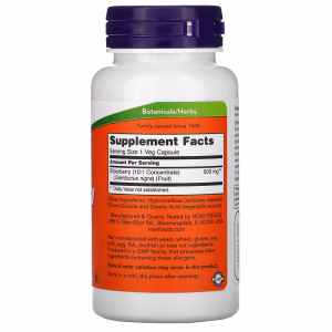 NOW Foods, Elderberry, 500 mg, 60 Veg Capsules - Image 2