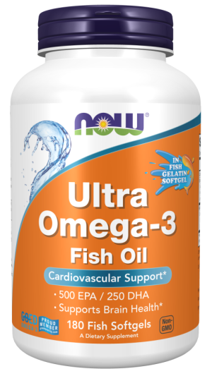 ULTRA OMEGA-3 FO 500/250 FISH GELATIN 180 FSG