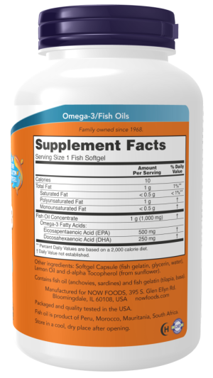 ULTRA OMEGA-3 FO 500/250 FISH GELATIN 180 FSG - Image 2