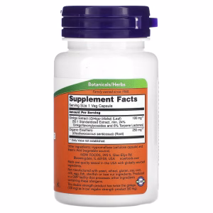 NOW Foods, Ginkgo Biloba, 120 mg, 50 Veg Capsules - Image 2