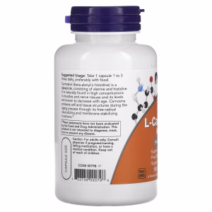 NOW Foods, L-Carnosine, 500 mg, 100 Veg Capsules - Image 2