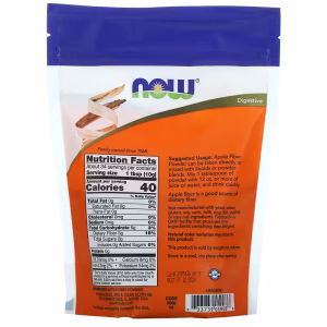 NOW Foods, Apple Fibre, Pure Powder, 12 oz (340 g) - Image 2