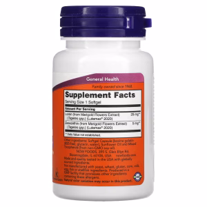 NOW Foods, Lutein & Zeaxanthin, 60 Softgels - Image 2