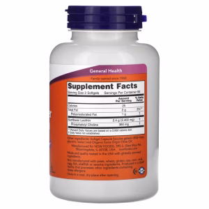 NOW Foods, Sunflower Lecithin, 1,200 mg, 100 Softgels - Image 2