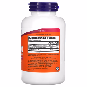 NOW Foods, C-500, Calcium Ascorbate-C, 250 Capsules - Image 2