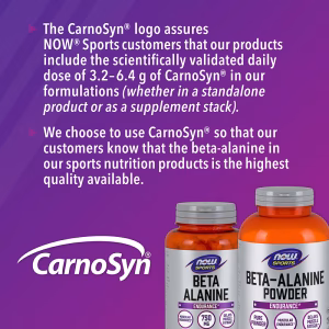 NOW Foods, Sports, Beta-Alanine, Endurance, 750 mg, 120 Veg Capsules - Image 3