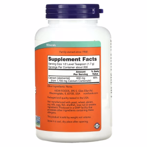 NOW Foods, Calcium Carbonate Pure Powder, 12 oz (340 g) - Image 2