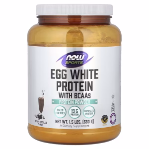 NOW Foods, Sports, Egg White Protein With BCAAs, Creamy Chocolate, 1.5 lbs (680 g)