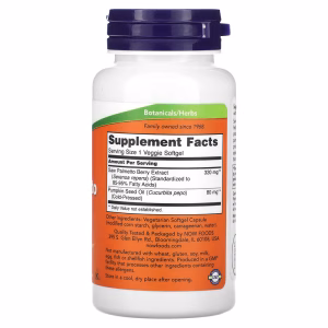 NOW Foods, Saw Palmetto Extract, Men's Health, 320 mg, 90 Veggie Softgels - Image 2