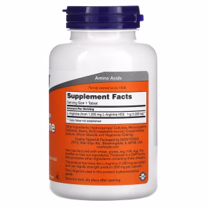 NOW Foods, L-Arginine, 1,000 mg, 120 Tablets - Image 2