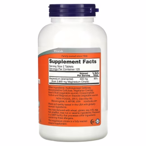 NOW Foods, Magnesium Citrate, 200 mg, 250 Tablets - Image 2