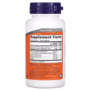 NOW Foods, 5-HTP, 200 mg, 60 Veg Capsules - Image 2