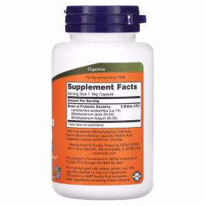 NOW Foods, 8 Billion Acidophilus & Bifidus, 120 Veg Capsules - Image 2