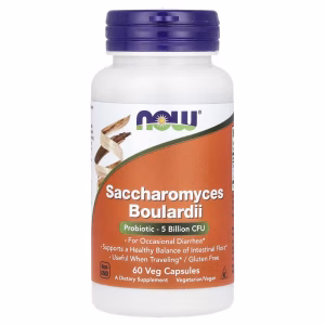 NOW Foods, Saccharomyces Boulardii, Probiotic, 5 Billion CFU, 60 Veg Capsules