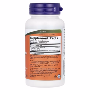 NOW Foods, Saccharomyces Boulardii, Probiotic, 5 Billion CFU, 60 Veg Capsules - Image 2