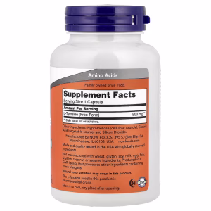 NOW Foods, L-Tyrosine, 500 mg, 120 Capsules - Image 3