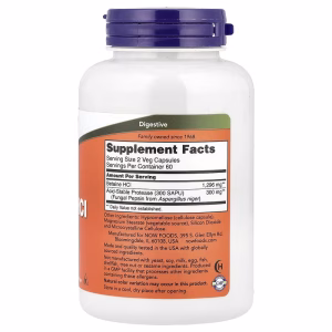 NOW Foods, Betaine HCl, 120 Veg Capsules - Image 2